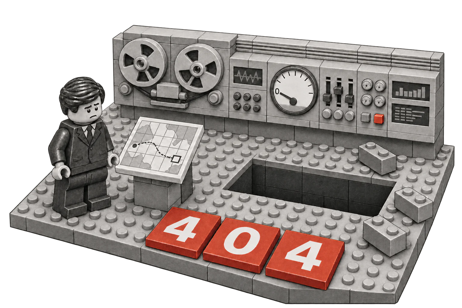 The map without a route — LEGO 404