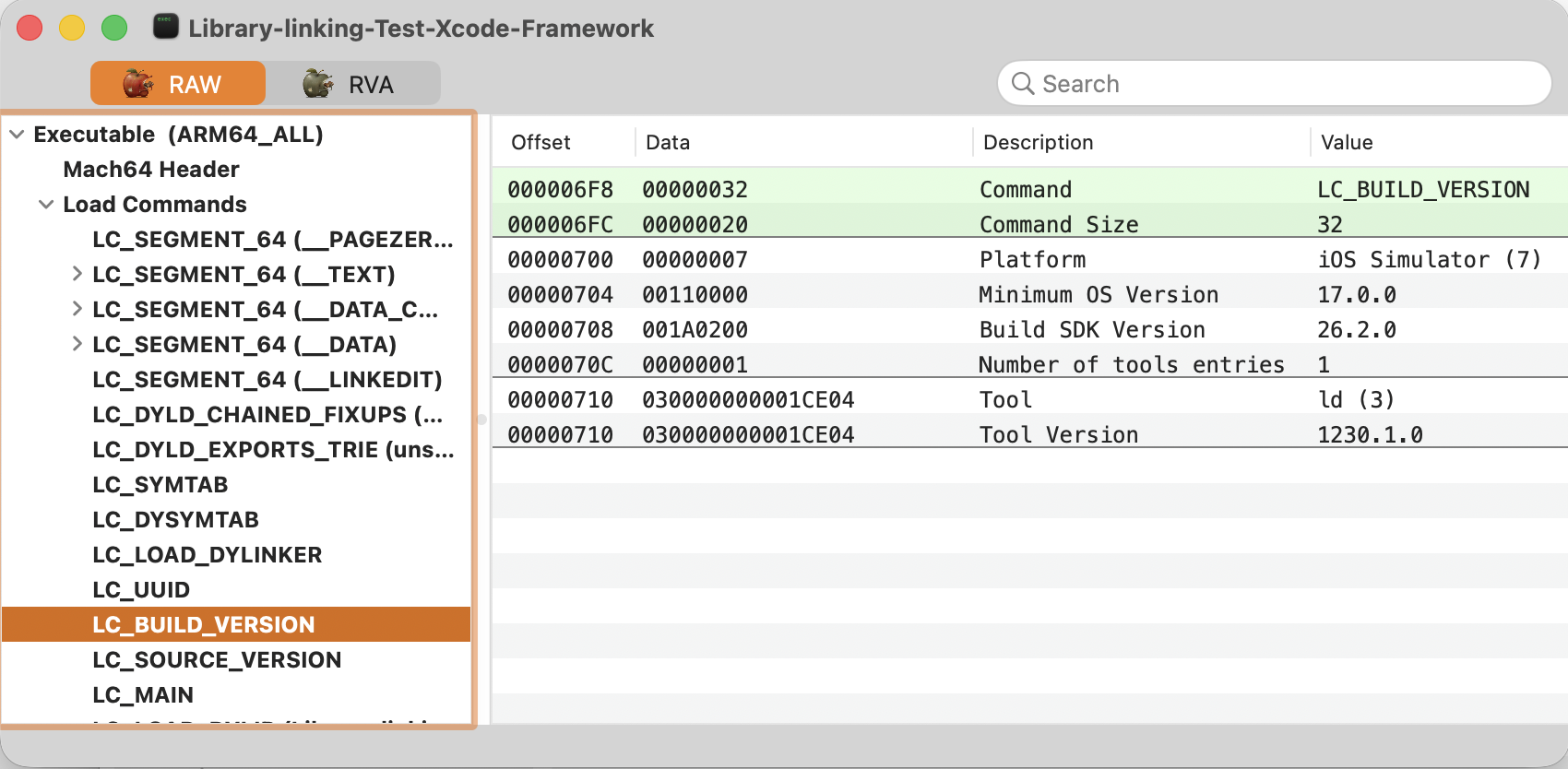 Screenshot of our app