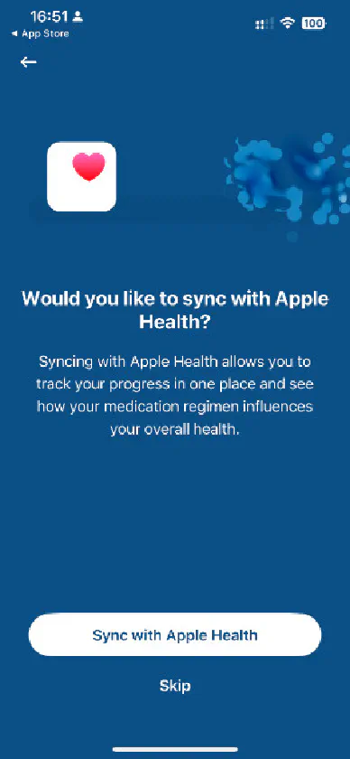 Пропозиція синхронізувати дані з Apple Health